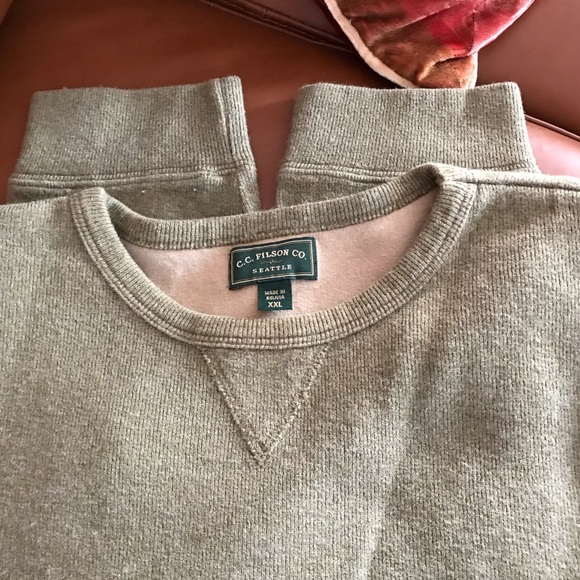 FILSON crewneck sweater, 80% cotton, 20% wool - Picture 4 of 6